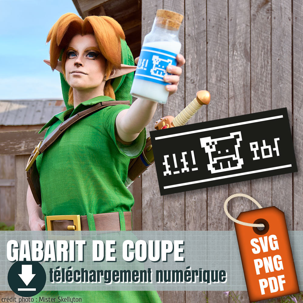 Gabarit d'étiquette de lait Lon Lon, by floeur creations