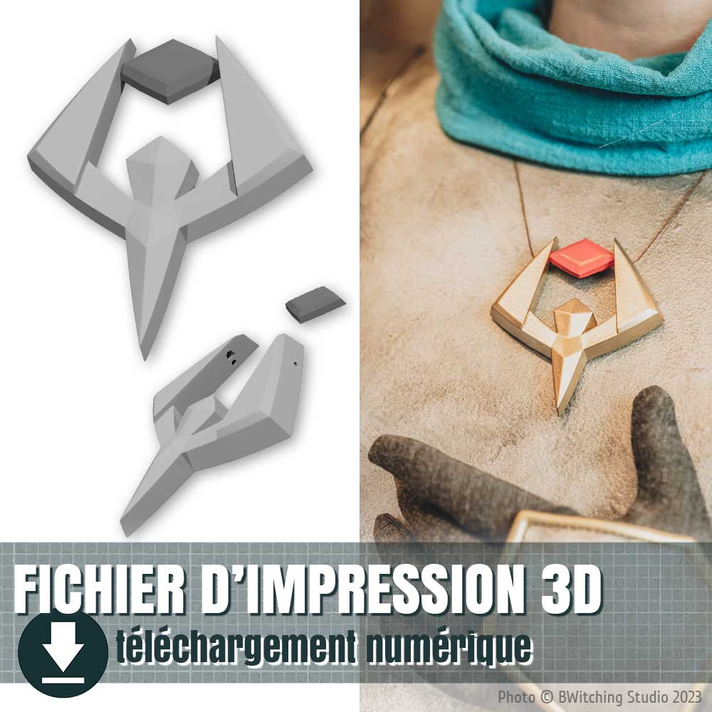 Fichiers 3D du pendentif de Pike, by floeur creations