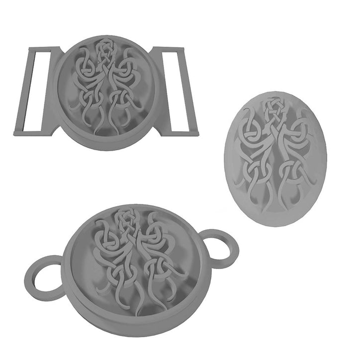 BUNDLE of 3D files of viking belt buckles and brooches