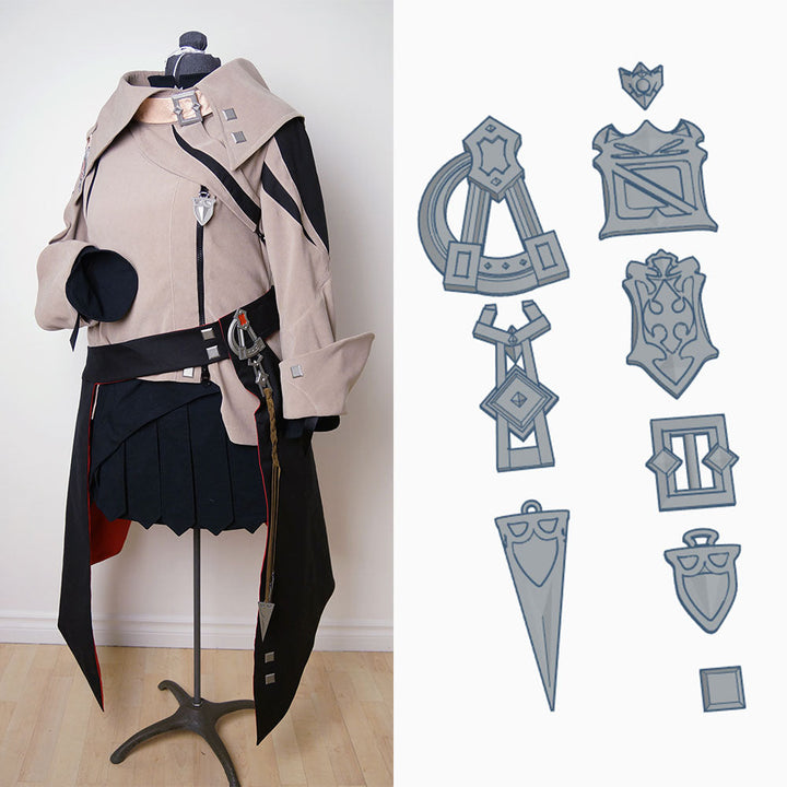 <transcy>3D file of the elements of Alisaie Leveilleur's costume</transcy>