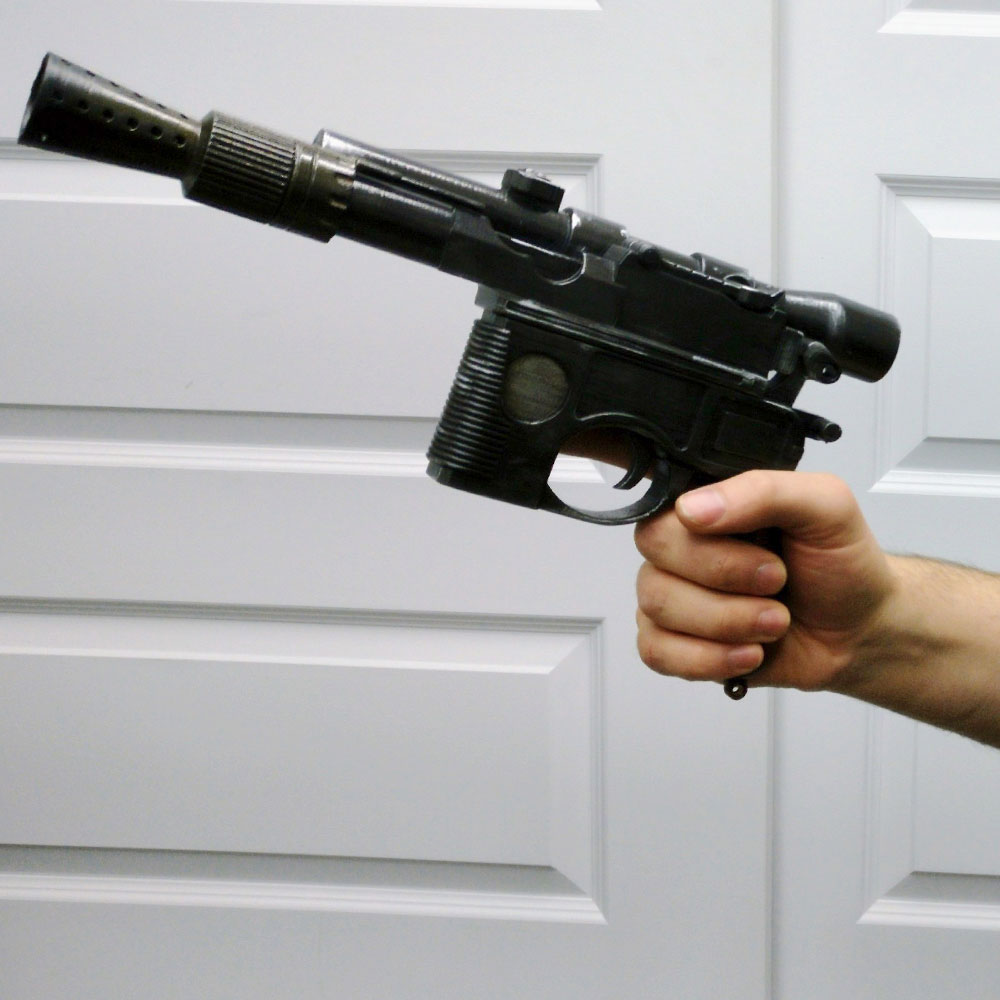 NOUVEAU blaster Han Solo DL-44 avec support - accessoire fait main pour les a NOUVEAU blaster Han Solo DL-44 avec support - accessoire fait main pour les a