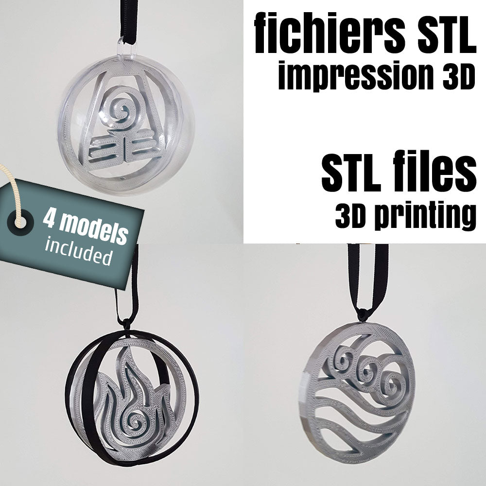 fichiers 3D d'ornements Last Airbender, by juliechantal