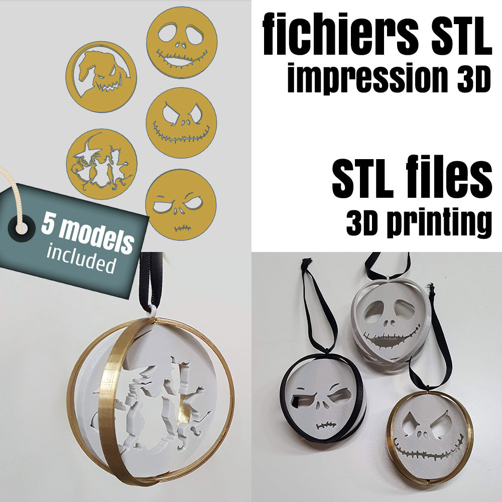 fichiers 3D d'ornements Nightmare Before Christmas, by juliechantal