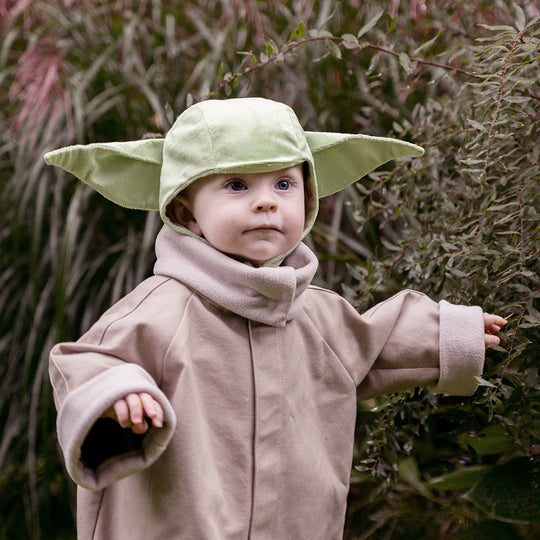Patron costume de Grogu (bébé Yoda) pour bébé. Tailles disponibles 3