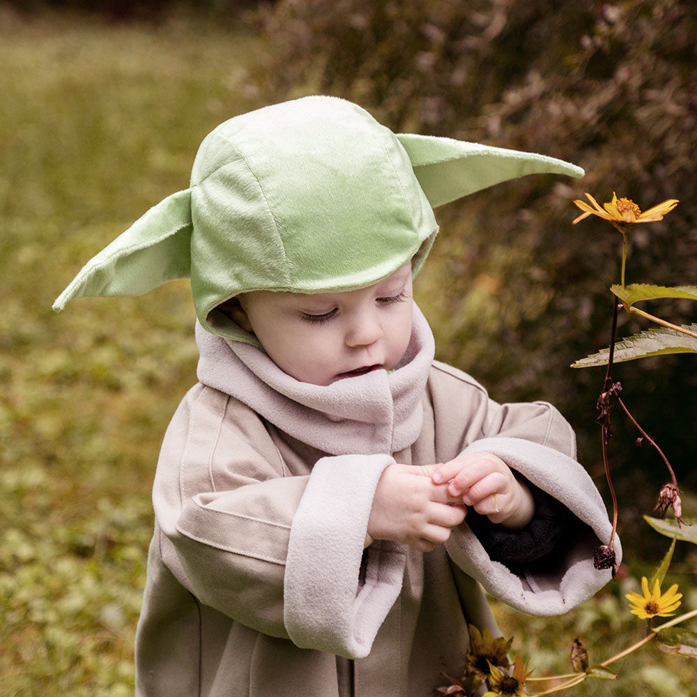 Patron costume de Grogu (bébé Yoda) pour bébé. Tailles disponibles : 3 à 24  mois – juliechantal