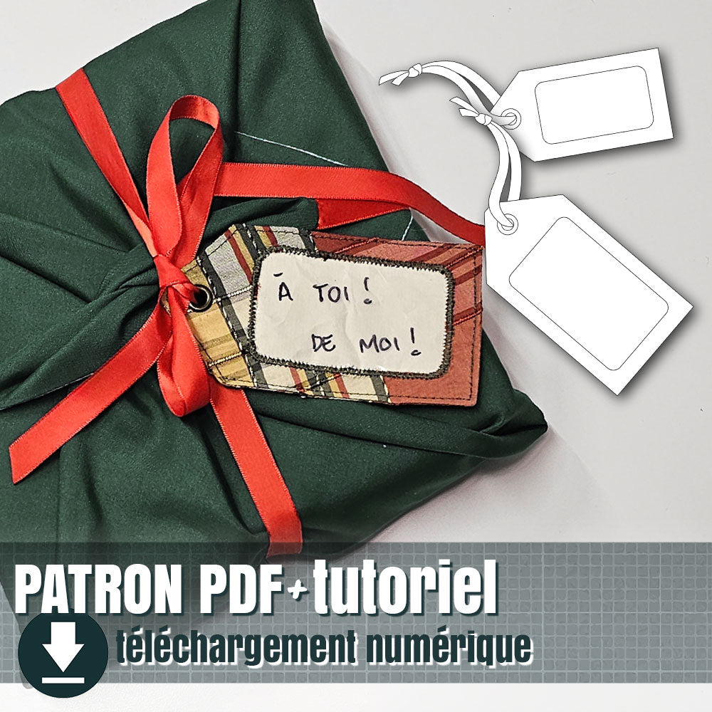Patron d'etiquette cadeau réutilisable – juliechantal