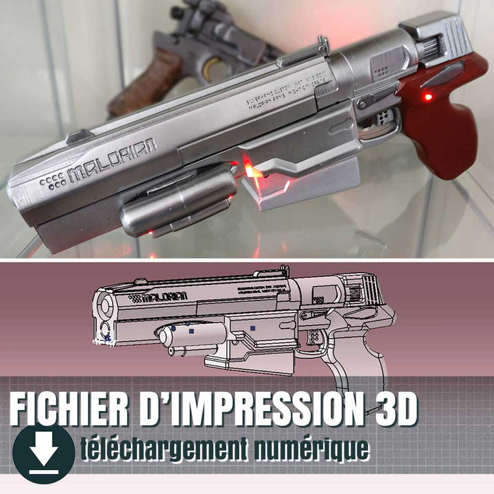fichier 3D du Pistolet de Johnny Silverhand, de Cyberpunk 2077, by goose props