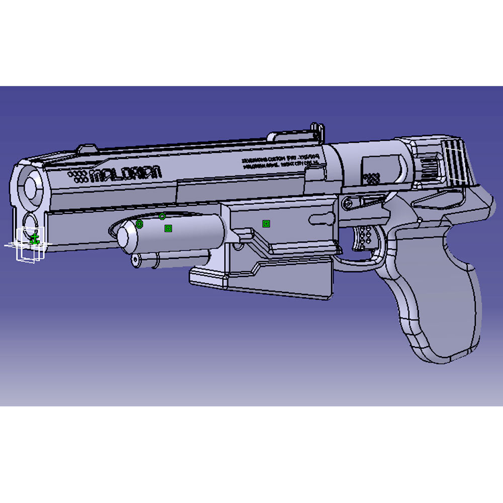 fichier 3D du Pistolet de Johnny Silverhand, de Cyberpunk 2077, by goose props